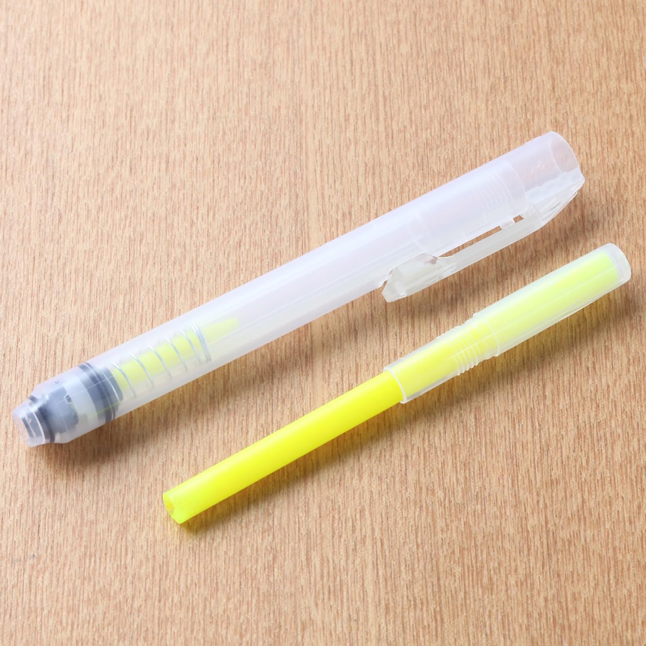 Amazon.co.jp: 無印良品 ポリプロピレンノック式蛍光ペン 黄色